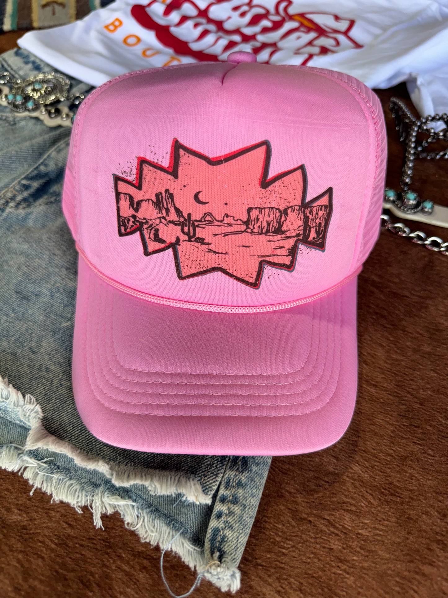 Pink Desert Trucker Hat