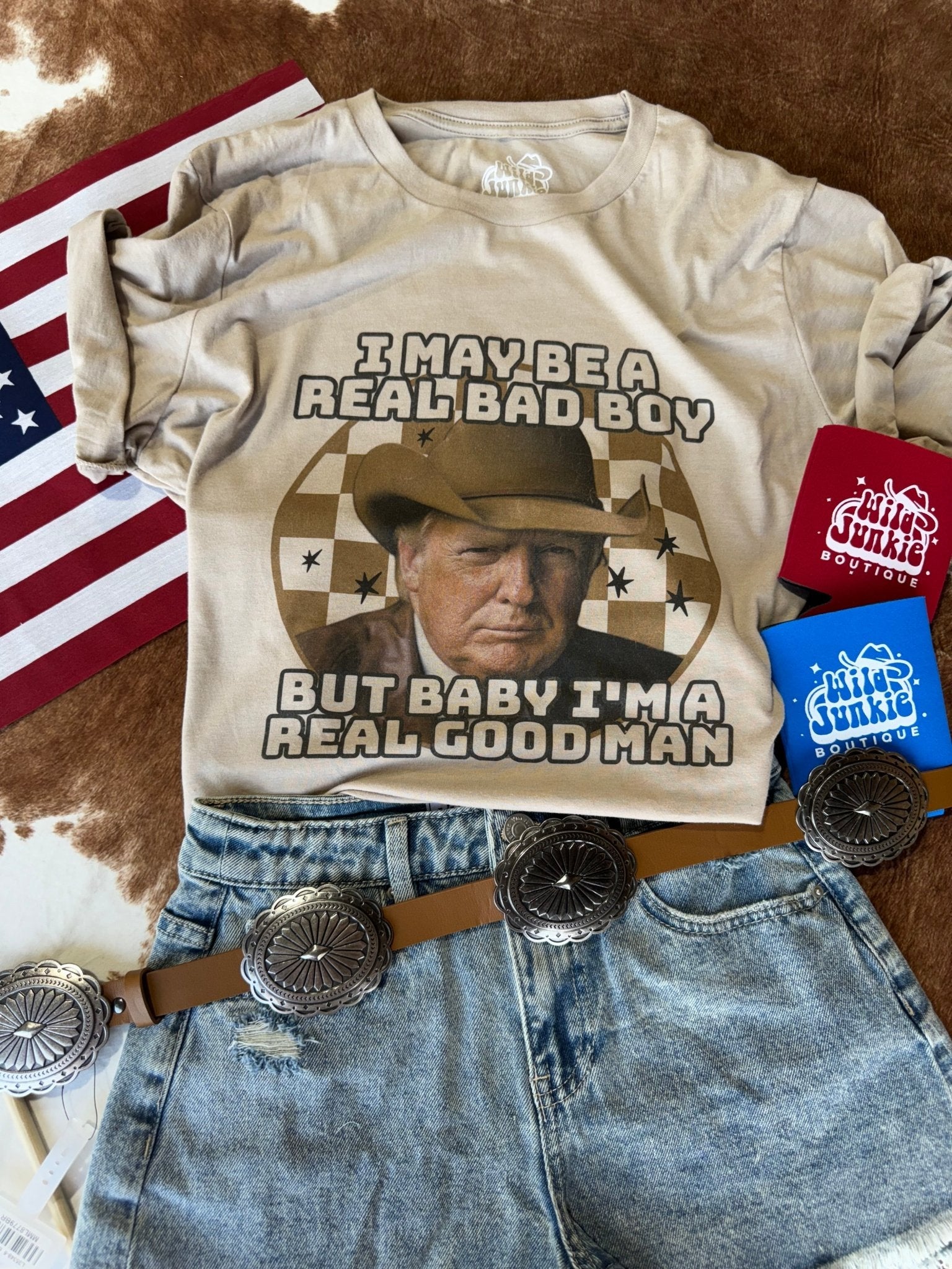 A Real Good Man Trump Graphic TeeTanS