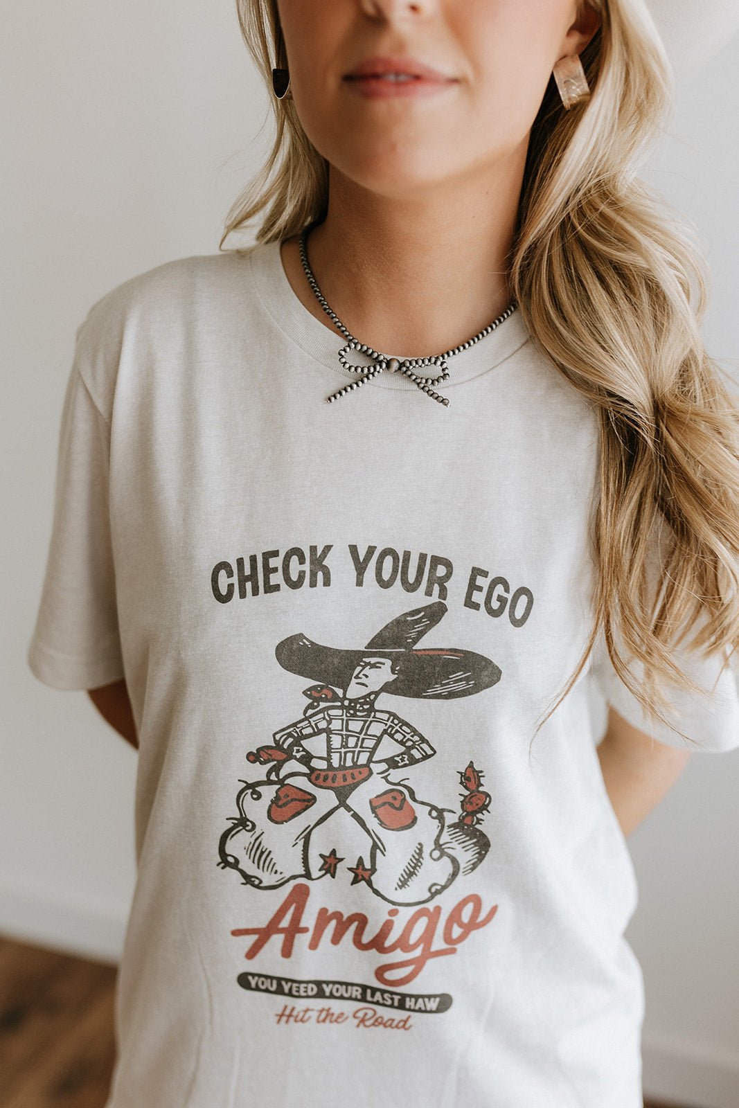 Check Your Ego Amigo Cowboy Graphic TeeCementS