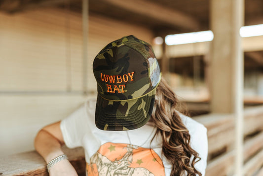 Cowboy Embroidered Trucker Hat