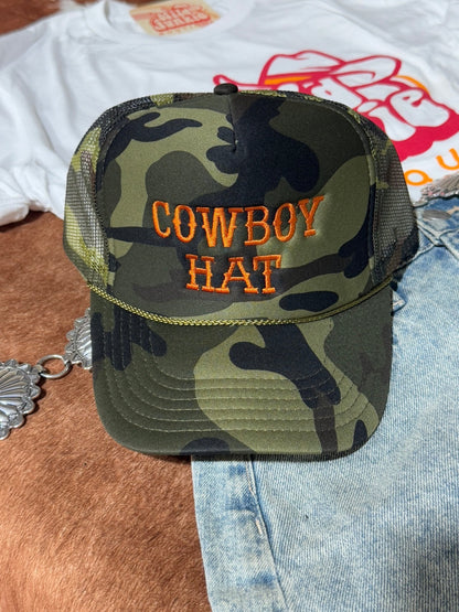 Cowboy Embroidered Trucker Hat