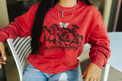 Cowgirl Rider Graphic SweatshirtMultiS