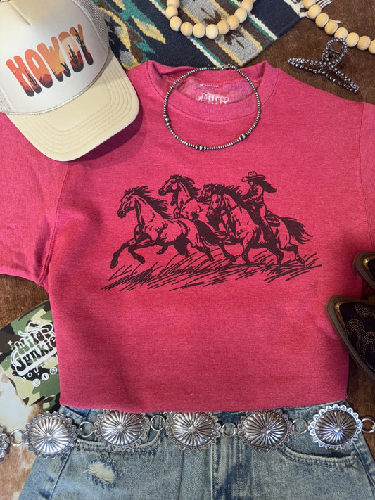 Cowgirl Rider Graphic SweatshirtMultiS