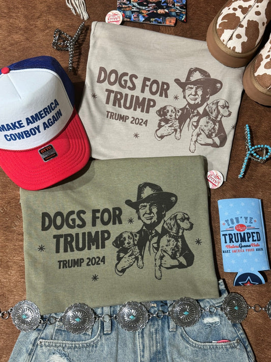 Dogs for Trump Graphic TeeOliveS