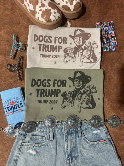 Dogs for Trump Graphic TeeOliveS