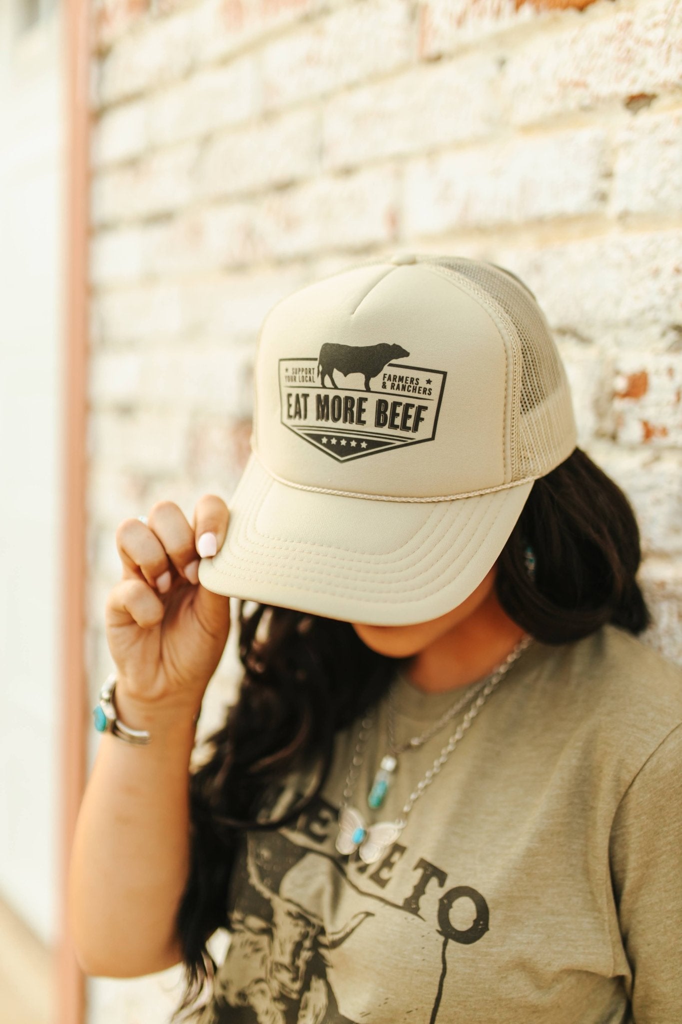 Farmers & Ranchers Eat More Beef Trucker HatMultiOS