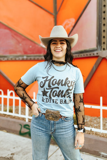 Honky Tonks & Dive Bars Graphic TeeStonewash DenimS