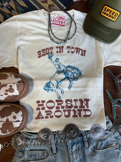 Horsin' Around Graphic TeeNaturalS