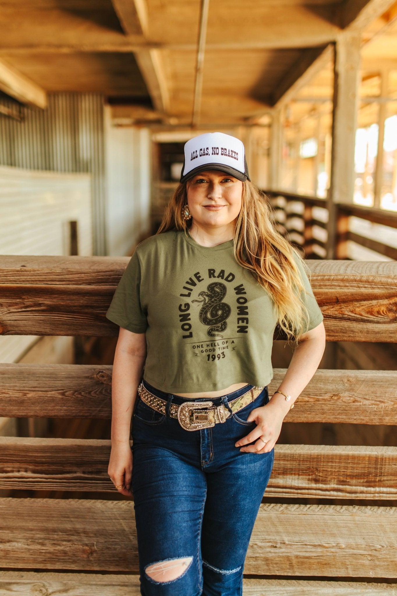 Long Live Rad Women Boxy Crop Graphic TeeSageS