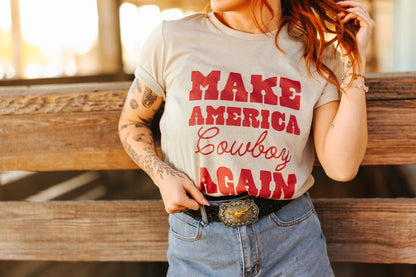 Make America Cowboy Again Stars Graphic TeeCementS