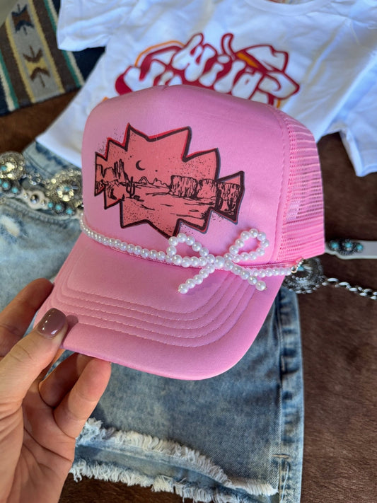 Pink Desert Trucker HatPink