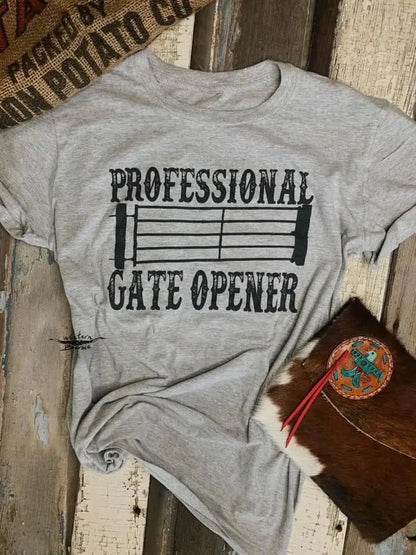 Professional Gate Opener Graphic TeeGreyS